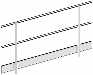 Layher Doppelgeländer Länge 2,00 m für Alu-Steg 600 faltbar Layher Doppelgeländer Länge 2,00 m für Alu-Steg 600 faltbar