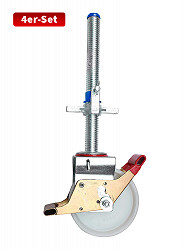 HYMER Fahrrollensatz: Lenkrollen mit Spindeln Ø 200 mm, höhenverstellbar - 4er-Set HYMER Fahrrollensatz: Lenkrollen mit Spindeln Ø 200 mm, höhenverstellbar - 4er-Set