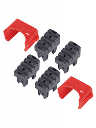 Hailo Fuß-Set (4 Stück) Stütz- und Steigholm mit roten Clipsen, Farbe: grau Hailo Fuß-Set (4 Stück) Stütz- und Steigholm mit roten Clipsen, Farbe: grau