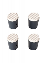 Hailo Fuß-Set (6 Stück) Rundfuß, Farbe: dunkelgrau Hailo Fuß-Set (6 Stück) Rundfuß, Farbe: dunkelgrau