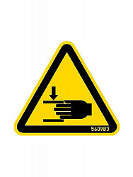KRAUSE HWS Warnschild Handverletzung 50 mm KRAUSE HWS Warnschild Handverletzung 50 mm