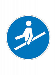 KRAUSE HWS Gebotsschild Handlauf benutzen 30 mm KRAUSE HWS Gebotsschild Handlauf benutzen 30 mm