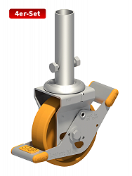 Layher Lenkrollensatz: Lenkrolle 400 - 4er-Set Layher Lenkrollensatz: Lenkrolle 400 - 4er-Set
