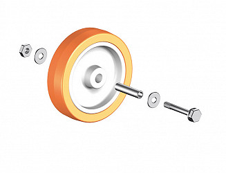 Layher Rad einschließlich Achse - passend für Art.-Nr.: 1309.150 / 1303.150 Layher Rad einschließlich Achse - passend für Art.-Nr.: 1309.150 / 1303.150