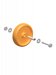 Layher Rad einschließlich Achse - Farbe: Orange - passend für Art.-Nr. 1308.150 / 1302.150 / 1301.150 / 1312.150 Layher Rad einschließlich Achse - Farbe: Orange - passend für Art.-Nr. 1308.150 / 1302.150 / 1301.150 / 1312.150