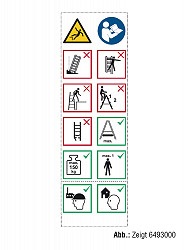 Layher Piktogrammetiketten als Ersatz zum Nachrüsten für Anlegeleiter 1035 + 1037 + 1042 + 1054 + 1060 + 1032 Layher Piktogrammetiketten als Ersatz zum Nachrüsten für Anlegeleiter 1035 + 1037 + 1042 + 1054 + 1060 + 1032