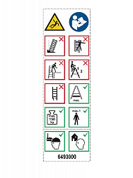 Layher Piktogrammetiketten als Ersatz zum Nachrüsten für Holzstehleiter 1028, 1038, 1053, 1020 Layher Piktogrammetiketten als Ersatz zum Nachrüsten für Holzstehleiter 1028, 1038, 1053, 1020